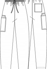 Zdravotnícke oblečenie - Nohavice so šnurovaním - námornícka modrá