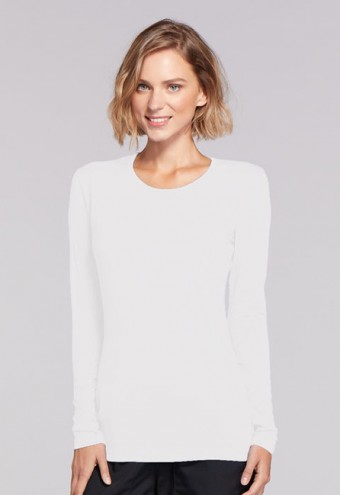 Zdravotnícke oblečenie - Dámske tričko dlhý rukáv - biela