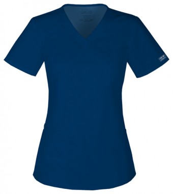 Zdravotnícke oblečenie - Dámska blúza s V-výstrihom - námornícka modrá
