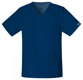 Zdravotnícke oblečenie - Pánska/ unisex blúza V výstrih - námornícka modrá