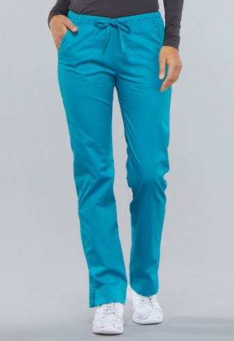 Zdravotnícke oblečenie - Dámske nohavice úzkeho strihu - modrozelené