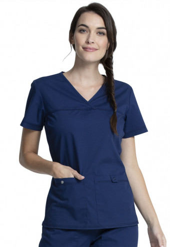 Zdravotnícke oblečenie - NEW - Elegantná dámska blúza - námornícka modrá