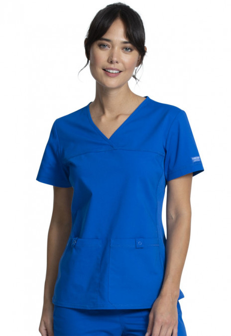 Zdravotnícke oblečenie - NEW - Elegantná dámska blúza - kráľovská modrá