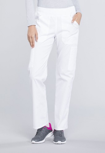 Zdravotnícke oblečenie - Dámske nohavice s elastickým pásom na gumu - biela