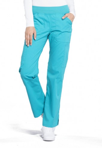 Zdravotnícke oblečenie - Dámske nohavice s elastickým pásom na gumu - tyrkysová