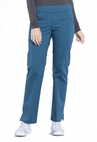 Zdravotnícke oblečenie - Dámske nohavice s elastickým pásom na gumu - karibská modrá