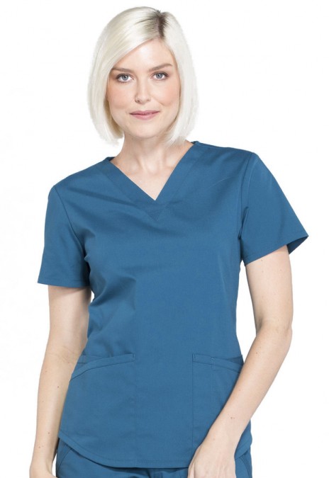 Zdravotnícke oblečenie - Dámska blúza EVERYDAY - karibská modrá