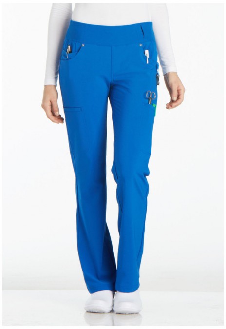 Zdravotnícke oblečenie - Pracovné nohavice s vysokým pásom IFLEX - kráľovská modrá