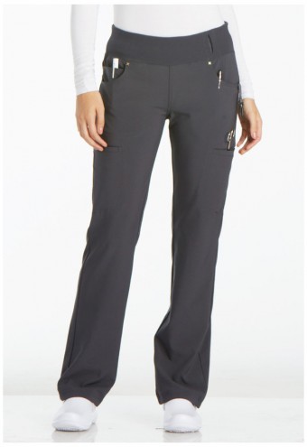 Zdravotnícke oblečenie - Pracovné nohavice s vysokým pásom IFLEX - cínová