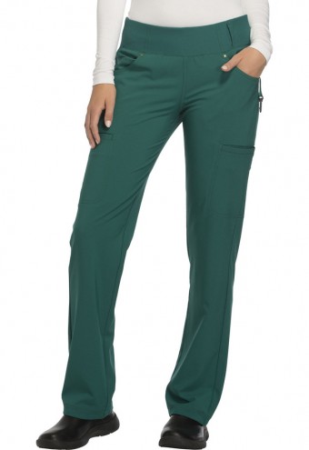 Zdravotnícke oblečenie - Pracovné nohavice s vysokým pásom IFLEX - poľovnícka zelená
