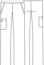 Zdravotnícke oblečenie - Dámske nohavice s elastickým pásom - biela