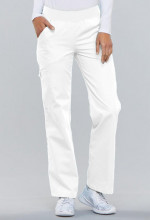 Zdravotnícke oblečenie - Dámske nohavice s elastickým pásom - biela