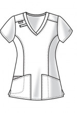 Zdravotnícke oblečenie - Dámska blúza s V-výstrihom - kráľovská modrá